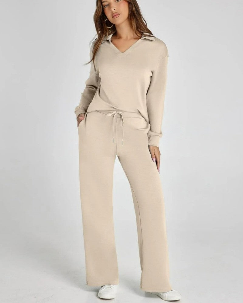 Horn trousers two-piece set-embroidered Ma Biao
