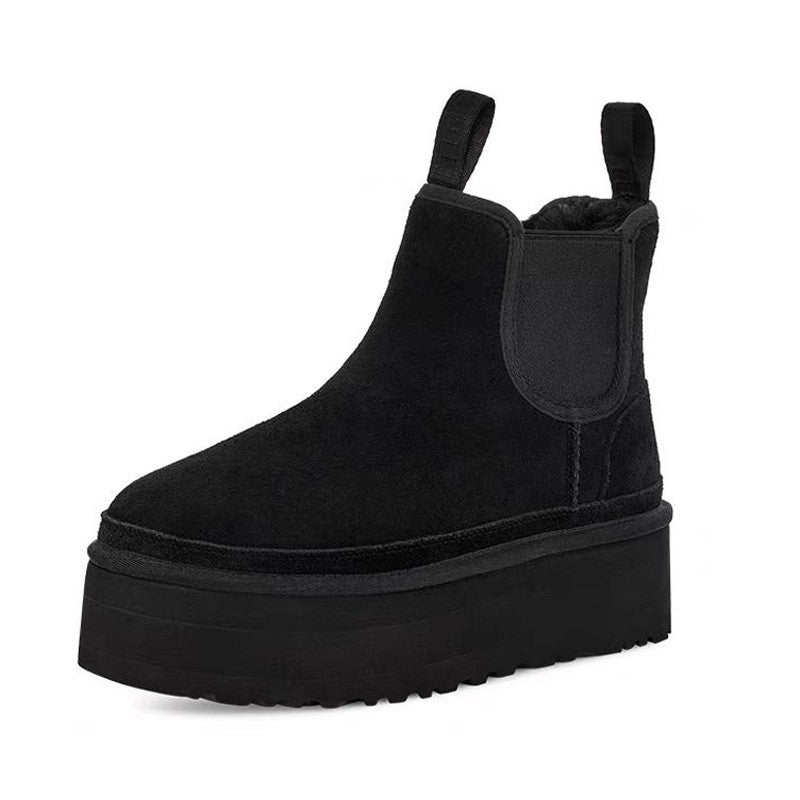 Thick-soled Round-toed Snow Boots
