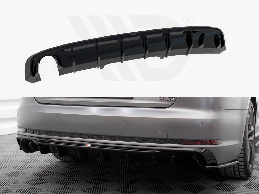 Maxton Design - Aftermarket  Rear Valance Audi A4 S-Line B9 (Version with single exhaust tips on one side)