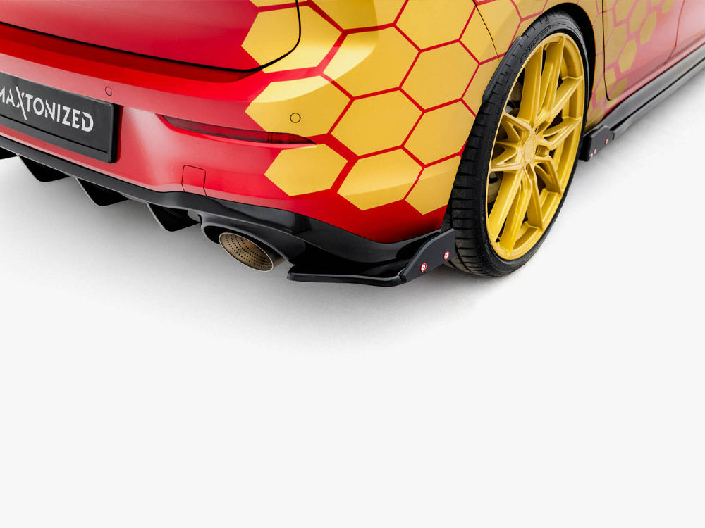 Maxton Design - Aftermarket  Rear Side Splitters V.1 + Flaps Volkswagen Golf GTI Clubsport Mk8 Facelift