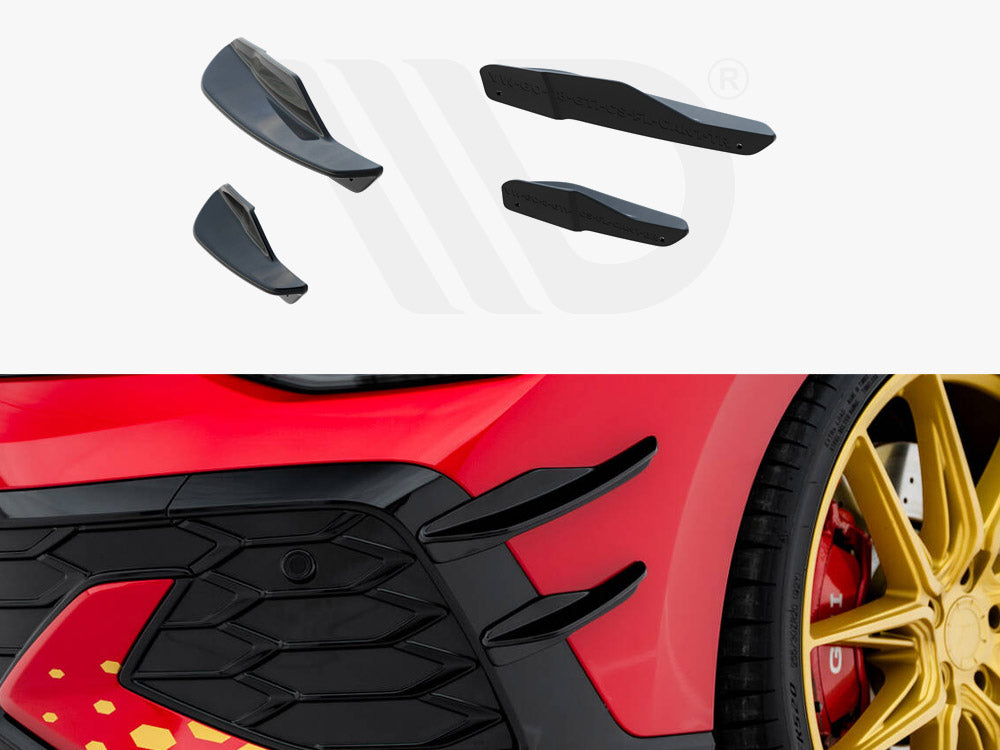 Maxton Design - Aftermarket  Front Bumper Wings (Canards) Volkswagen Golf GTI Clubsport Mk8 Facelift