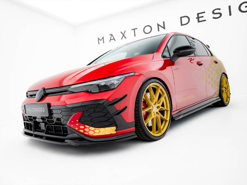 Maxton Design - Aftermarket  Front Bumper Wings (Canards) Volkswagen Golf GTI Clubsport Mk8 Facelift