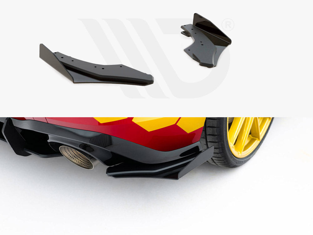 Maxton Design - Aftermarket  Street PRO Rear Side Splitters + Flaps Volkswagen Golf GTI Clubsport Mk8 Facelift