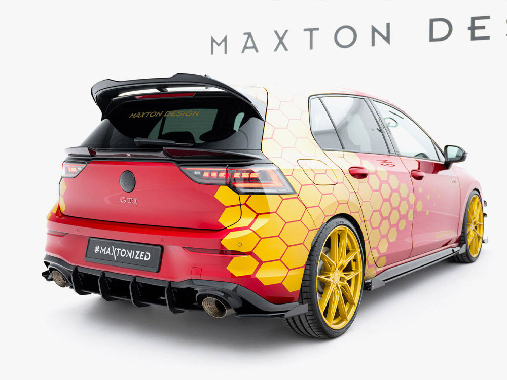Maxton Design - Aftermarket  Street PRO Rear Side Splitters + Flaps Volkswagen Golf GTI Clubsport Mk8 Facelift