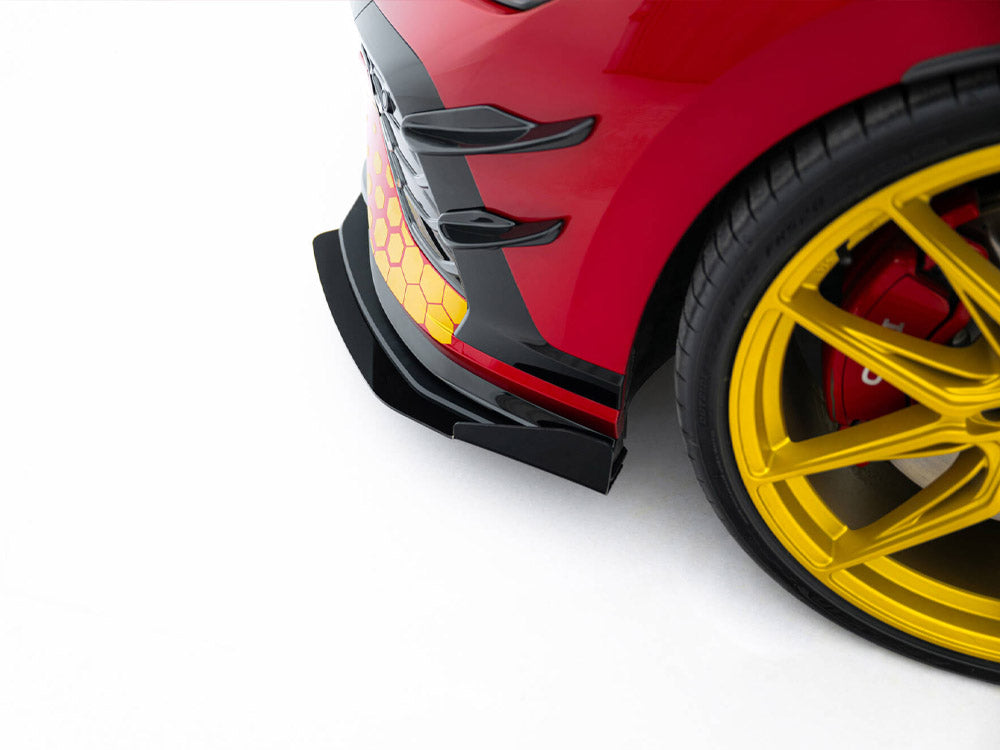 Maxton Design - Aftermarket  Street PRO Front Splitter + Flaps Volkswagen Golf GTI Clubsport Mk8 Facelift