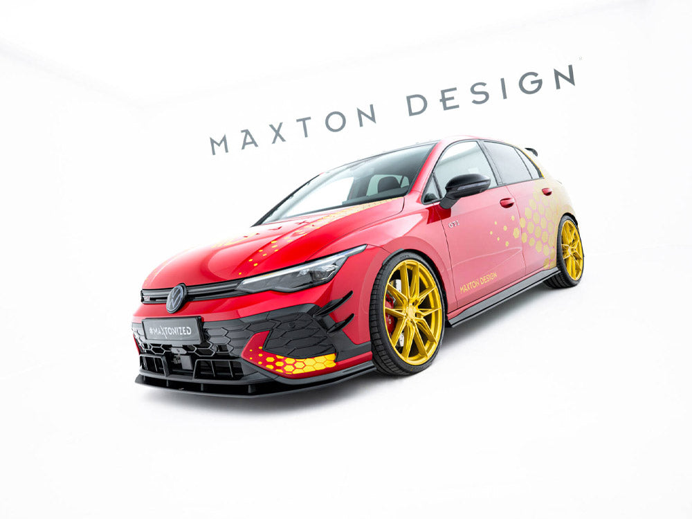 Maxton Design - Aftermarket  Street PRO Front Splitter Volkswagen Golf GTI Clubsport Mk8 Facelift
