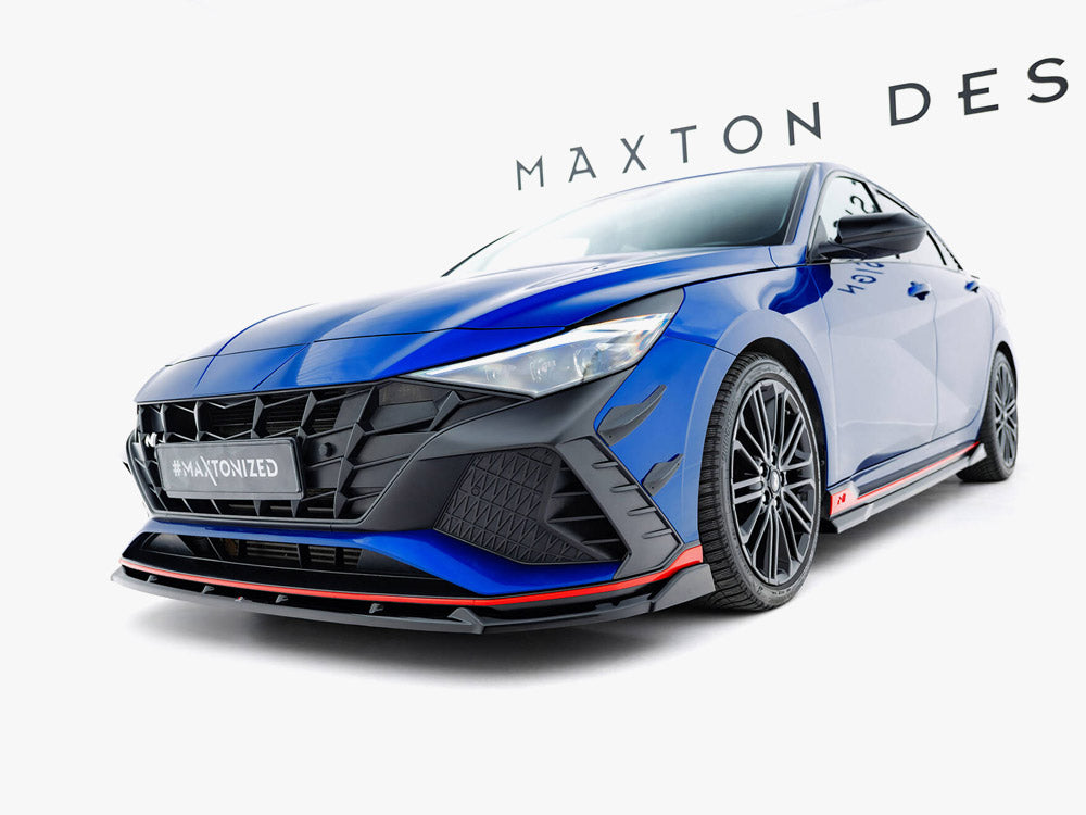 Maxton Design - Aftermarket  Front Splitter V.2 compatible with Hyundai Elantra N Mk7