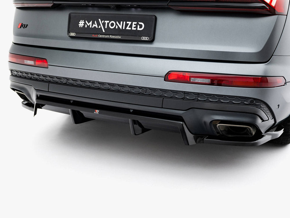 Maxton Design - Aftermarket  Rear Splitter (Vertical Bars) Audi Q7 S-Line Mk2 Facelift 2