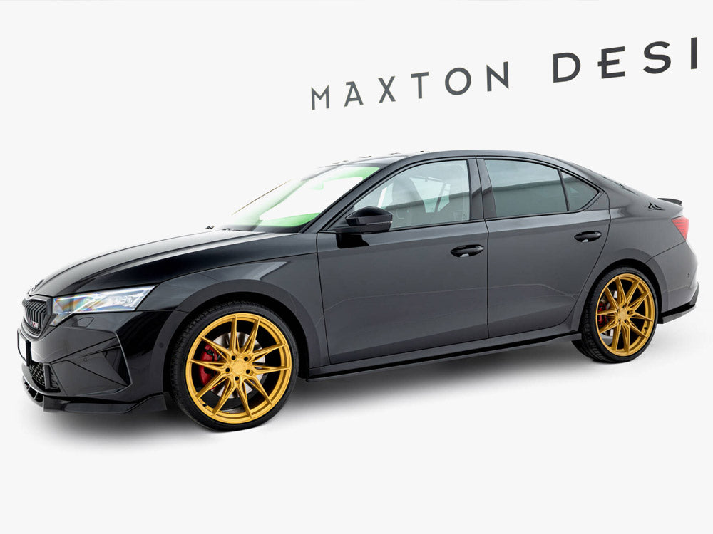 Maxton Design - Aftermarket  Side Skirts Diffusers V.2 Skoda Octavia RS Liftback / Estate Mk4 Facelift