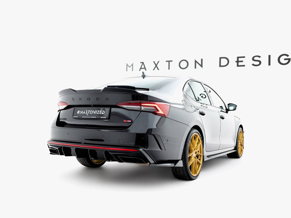 Maxton Design - Aftermarket  Rear Side Splitters V.8 Skoda Octavia RS Liftback / Estate Mk4 Facelift