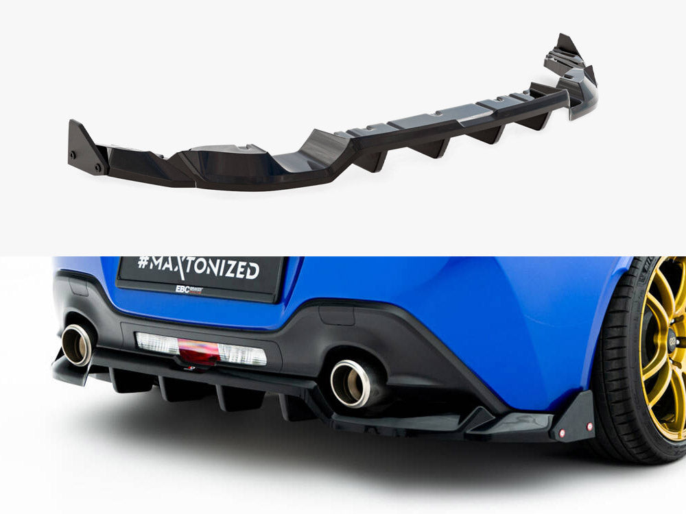 Maxton Design - Aftermarket  Central Rear Splitter (Vertical Bars) V.1 + Flaps Subaru BRZ Mk2