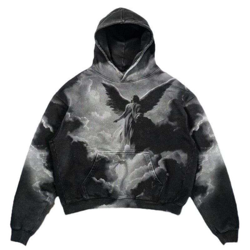 Printed Zip-Up Hoodie Sweatshirt