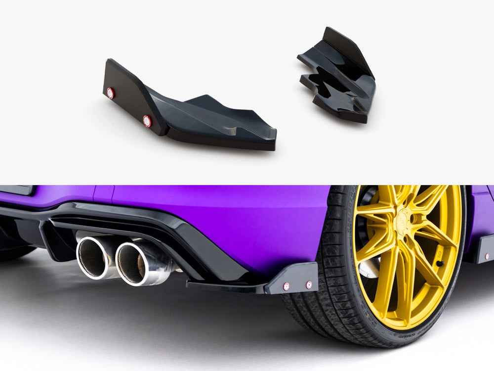 Maxton Design - Aftermarket  Rear Side Splitters V.6 + Flaps Volkswagen Golf R Mk8 Facelift