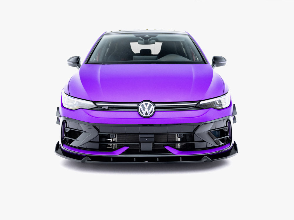 Maxton Design - Aftermarket  Front Splitter V.3 + Flaps Volkswagen Golf R Mk8 Facelift