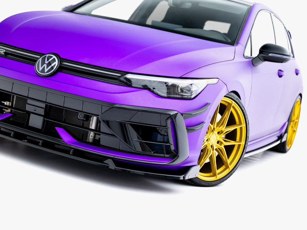 Maxton Design - Aftermarket  Front Splitter V.3 + Flaps Volkswagen Golf R Mk8 Facelift