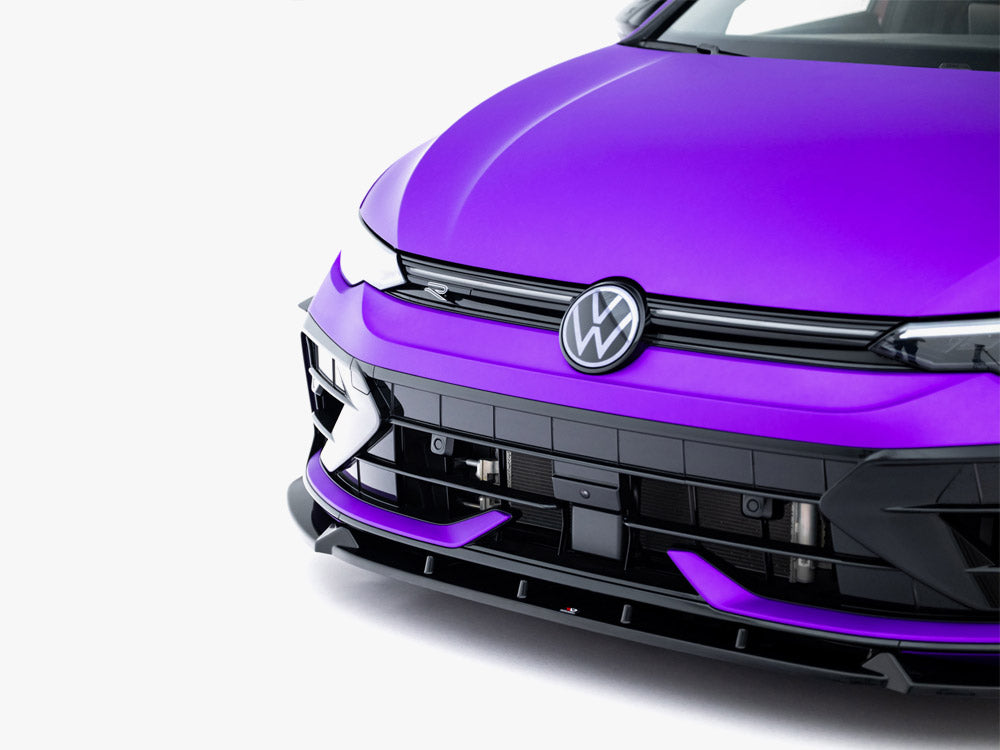 Maxton Design - Aftermarket  Front Splitter V.3 + Flaps Volkswagen Golf R Mk8 Facelift