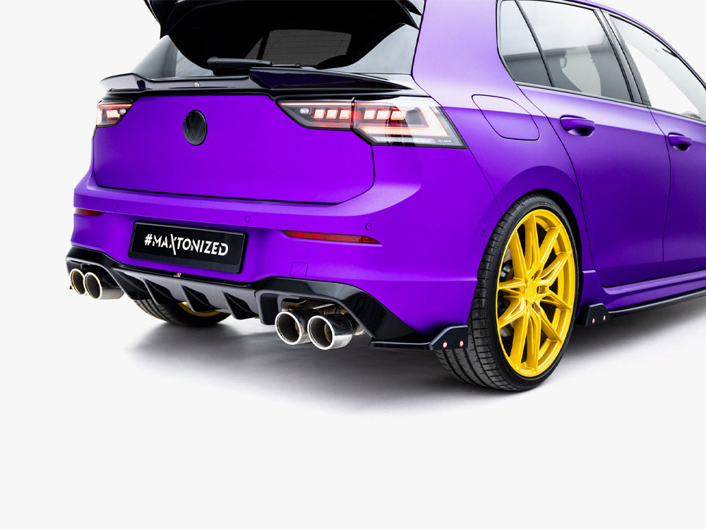 Maxton Design - Aftermarket  Rear Side Splitters V.5 + Flaps Volkswagen Golf R Mk8 Facelift