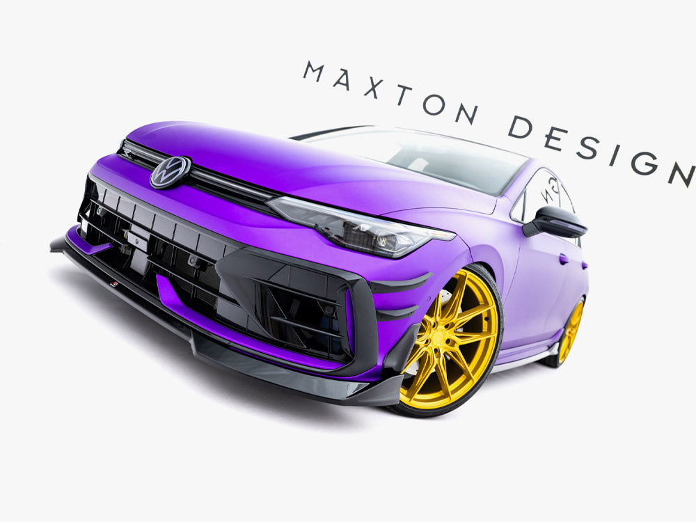 Maxton Design - Aftermarket  Front Splitter V.4 Volkswagen Golf R Mk8 Facelift