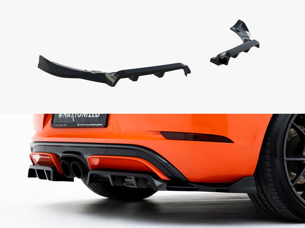 Maxton Design - Aftermarket  Rear Splitter (Vertical Bars) Porsche 718 Cayman GTS 982c