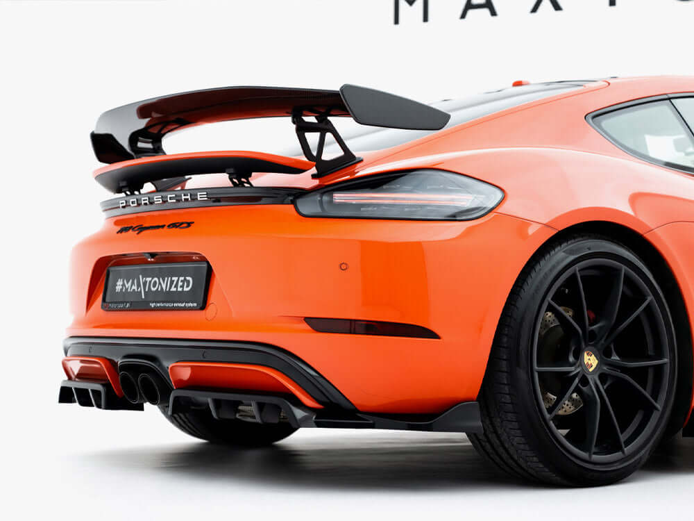 Maxton Design - Aftermarket  Rear Splitter (Vertical Bars) Porsche 718 Cayman GTS 982c