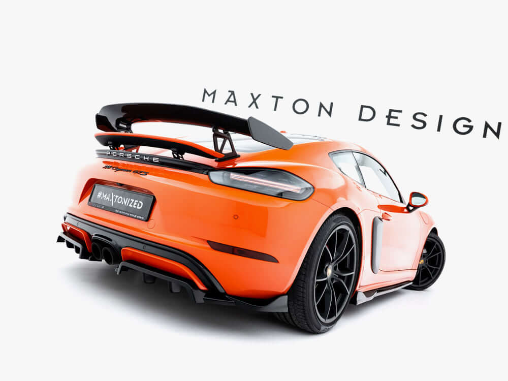Maxton Design - Aftermarket  Rear Splitter (Vertical Bars) Porsche 718 Cayman GTS 982c
