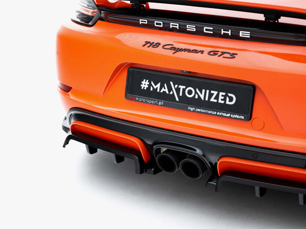 Maxton Design - Aftermarket  Rear Splitter (Vertical Bars) Porsche 718 Cayman GTS 982c
