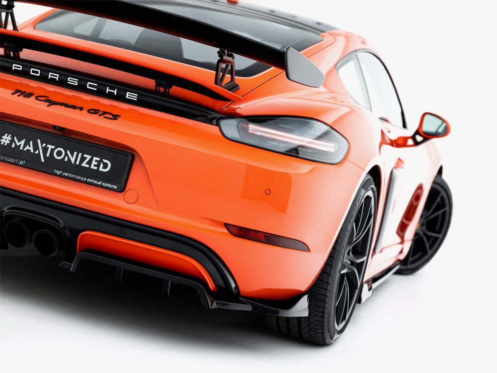 Maxton Design - Aftermarket  Rear Splitter (Vertical Bars) Porsche 718 Cayman GTS 982c