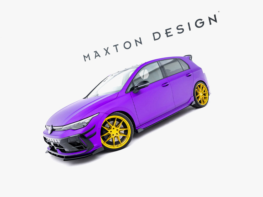 Maxton Design - Aftermarket  Street PRO Side Skirts Diffusers + Flaps Volkswagen Golf R Mk8 / Mk8 Facelift