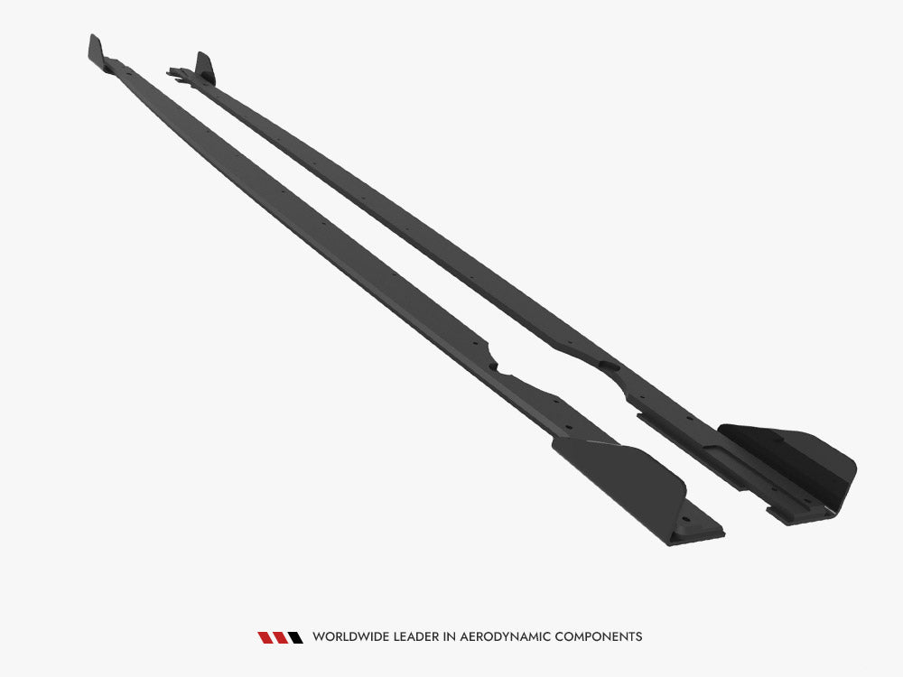Maxton Design - Aftermarket  Street PRO Side Skirts Diffusers + Flaps Volkswagen Golf R Mk8 / Mk8 Facelift