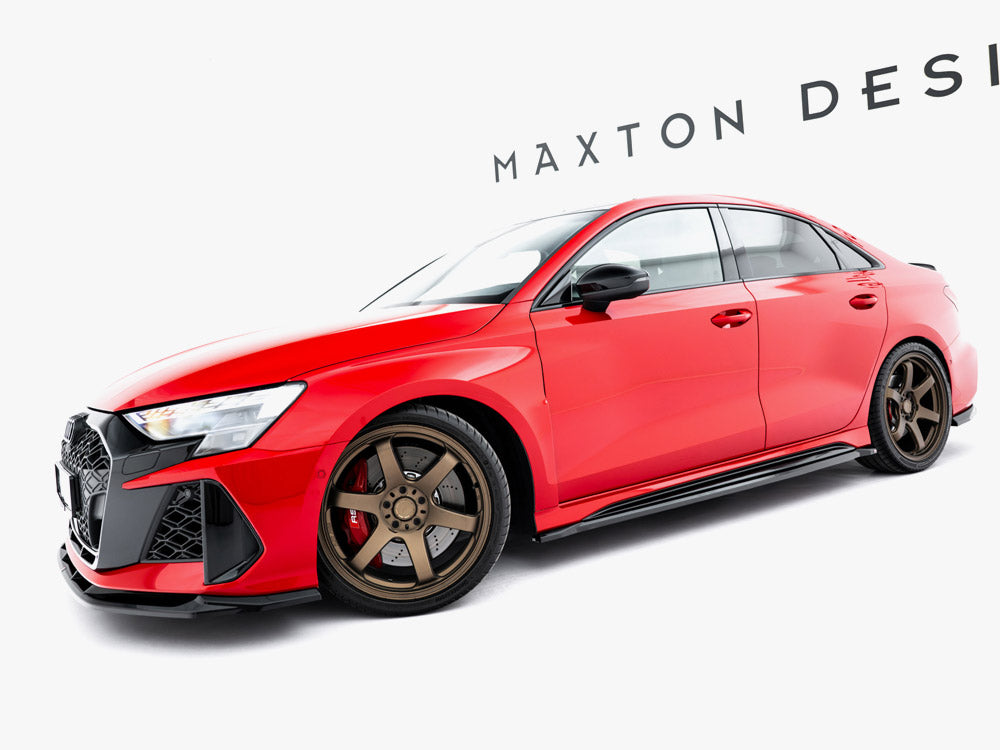 Maxton Design - Aftermarket  Side Skirts Diffusers V.1 Audi RS3 Sedan 8Y / 8Y Facelift