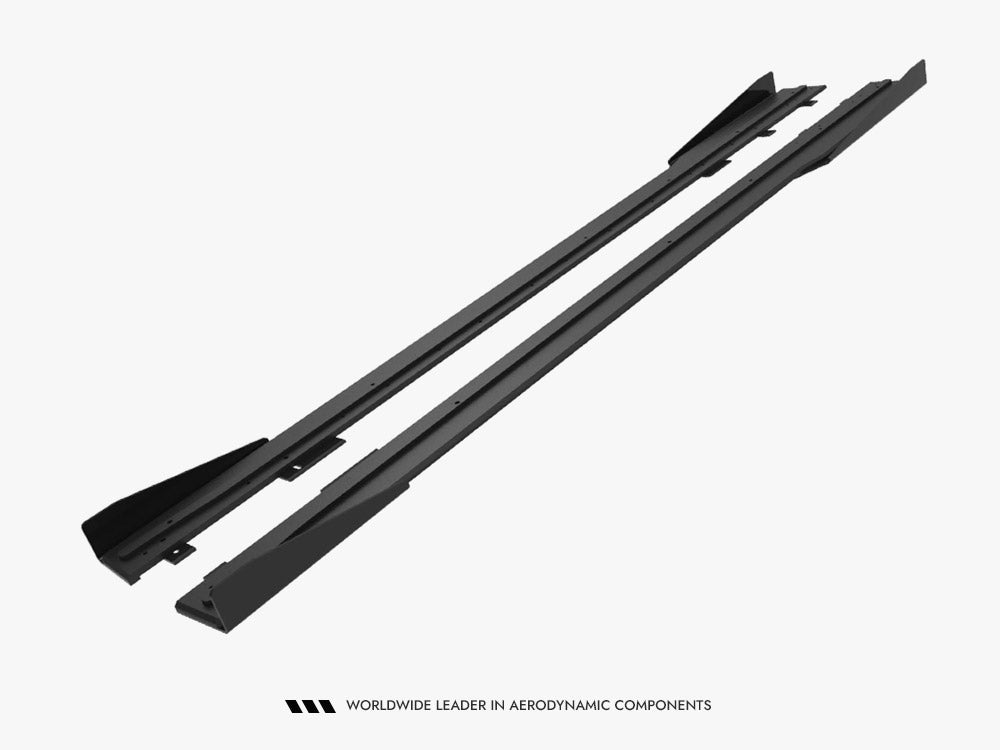 Maxton Design - Aftermarket  Street PRO Side Skirts Diffusers + Flaps Ford Mustang Dark Horse Mk7