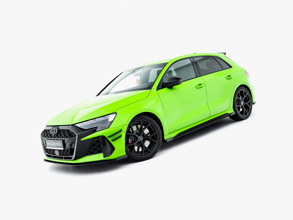 Maxton Design - Aftermarket  Street PRO Side Skirt Diffusers + Flaps Audi RS3 Sportback 8Y Facelift