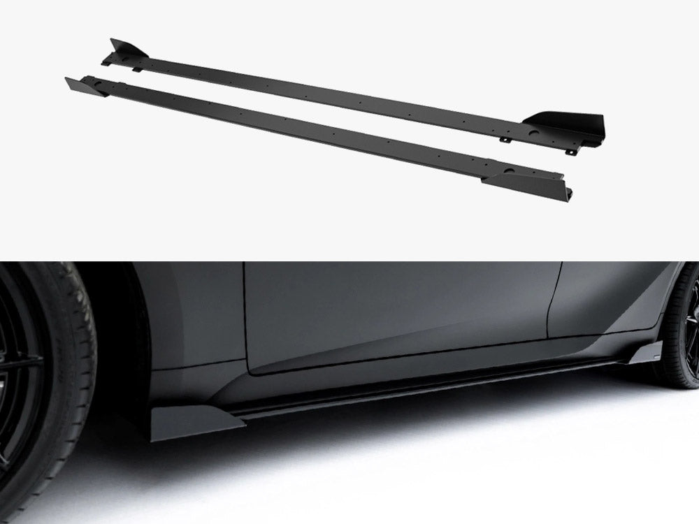 Maxton Design - Aftermarket  Street PRO Side Skirt Diffusers + Flaps Lexus IS 500 Mk3 Facelift 2 (XE30)