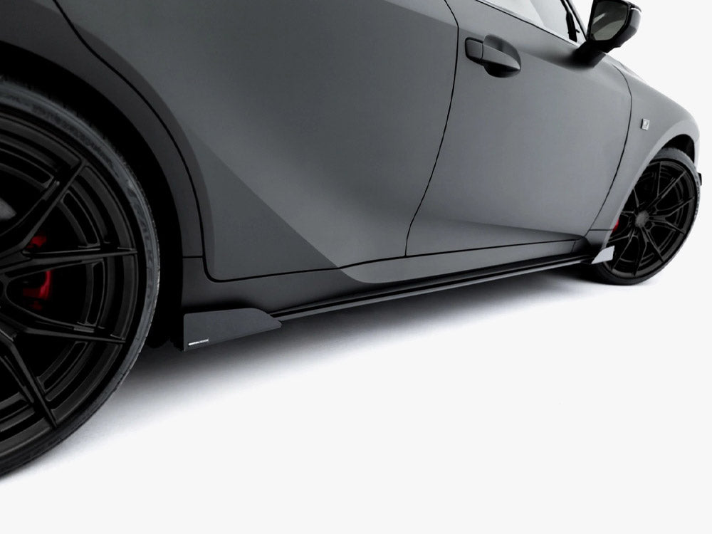 Maxton Design - Aftermarket  Street PRO Side Skirt Diffusers + Flaps Lexus IS 500 Mk3 Facelift 2 (XE30)