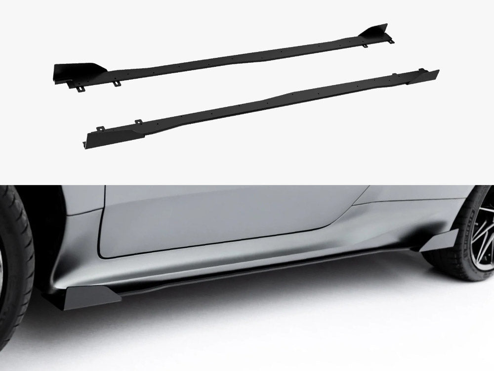 Maxton Design - Aftermarket  Street PRO Side Skirt Diffusers + Flaps Toyota GR Yaris Mk4 Facelift