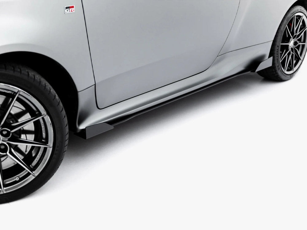 Maxton Design - Aftermarket  Street PRO Side Skirt Diffusers + Flaps Toyota GR Yaris Mk4 Facelift