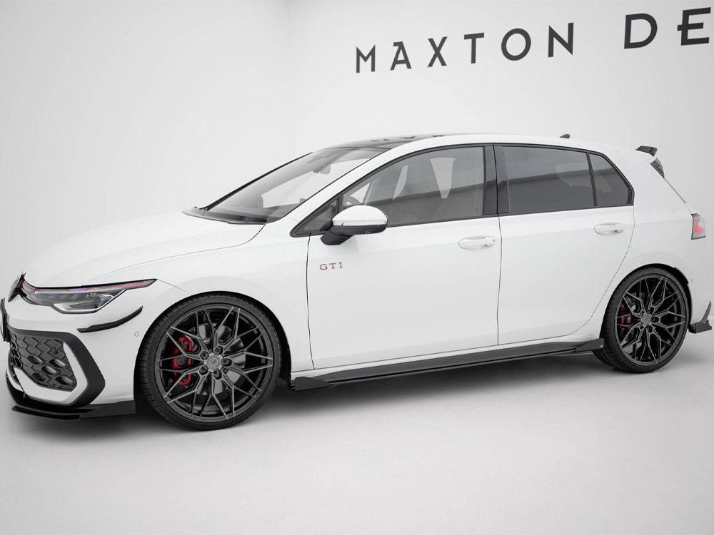Maxton Design - Aftermarket  STREET PRO SIDE SKIRTS DIFFUSERS + FLAPS VOLKSWAGEN GOLF GTI / GTE / GTI CLUBSPORT / R-LINE MK8