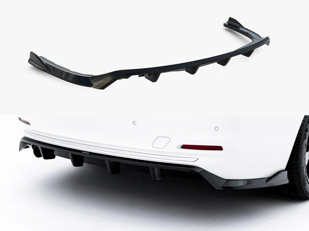 Maxton Design - Aftermarket  Rear Splitter (Vertical Bars) BMW 3 Sportline Sedan / Touring F30 / F31