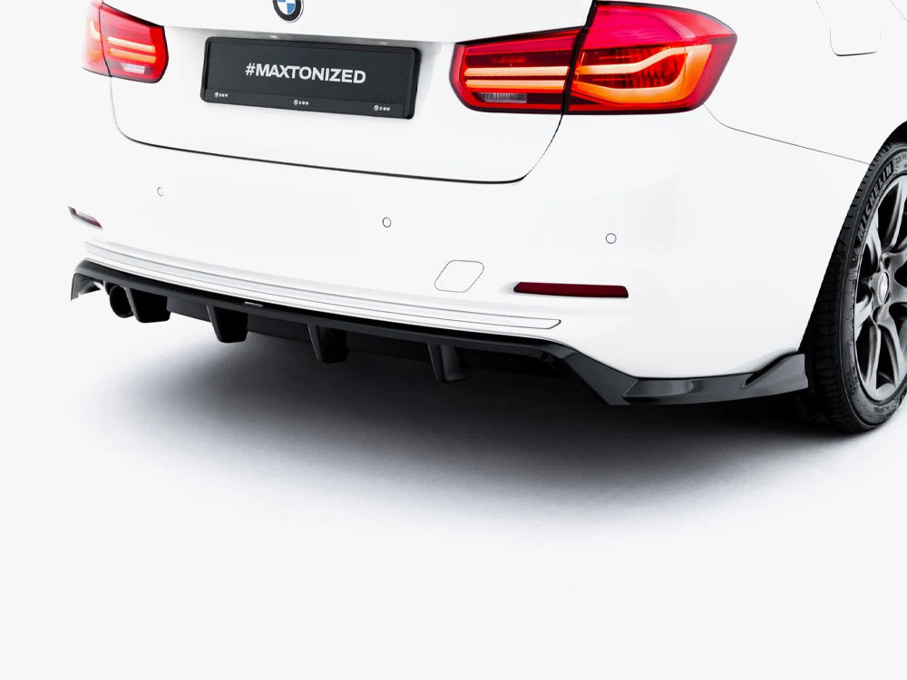 Maxton Design - Aftermarket  Rear Splitter (Vertical Bars) BMW 3 Sportline Sedan / Touring F30 / F31