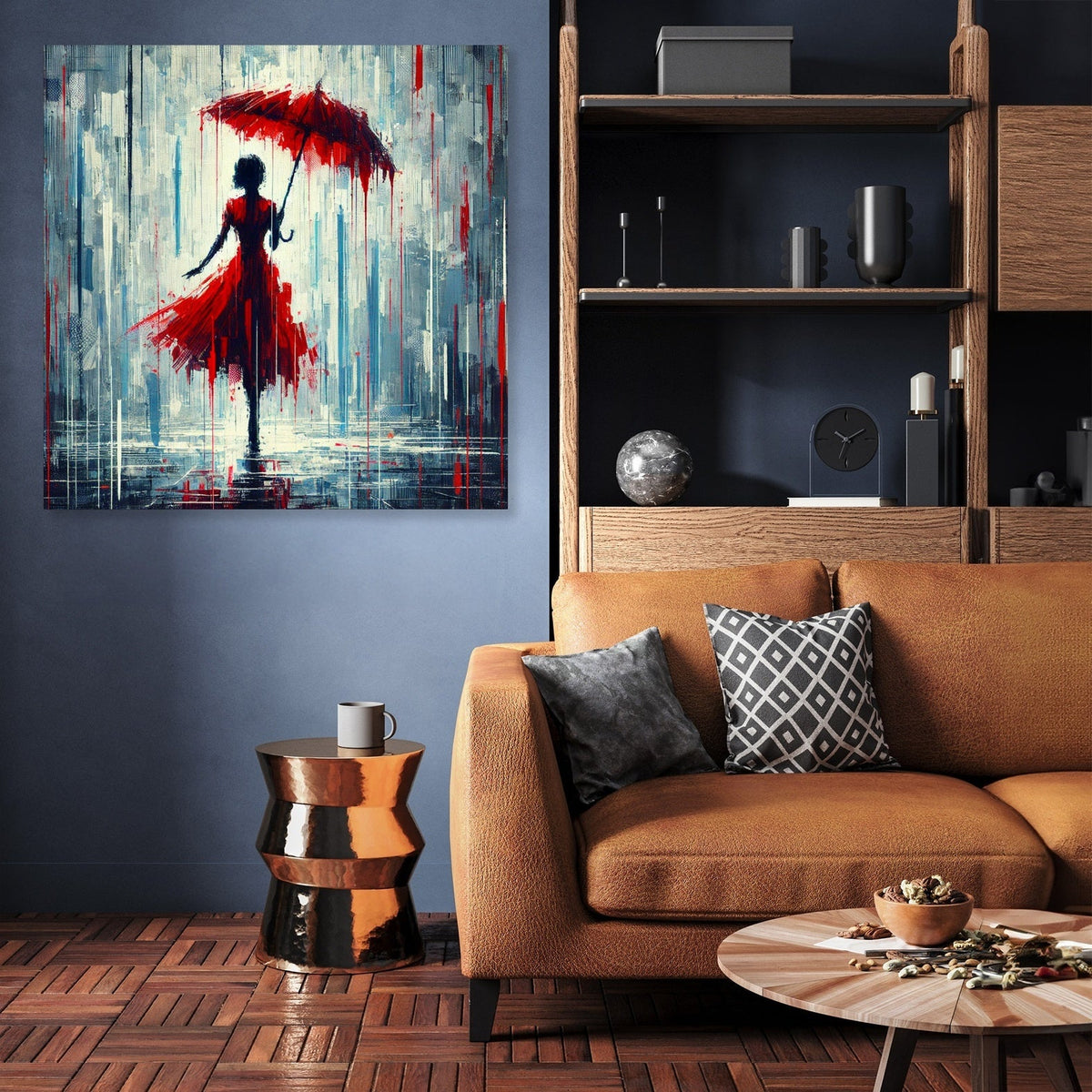 Rainy Day Silhouette Canvas