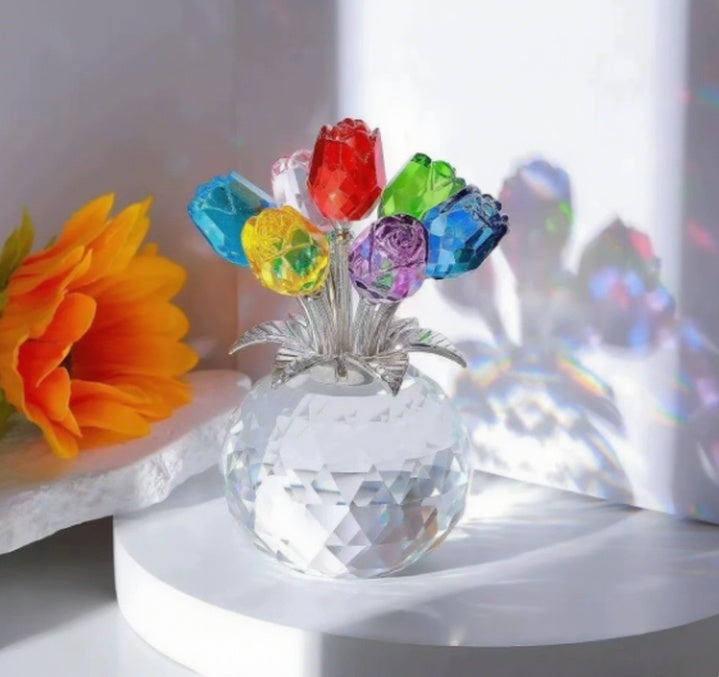 Cross-border Crystal Rose Valentine's Day Gift Living Room Home Decoration Crafts