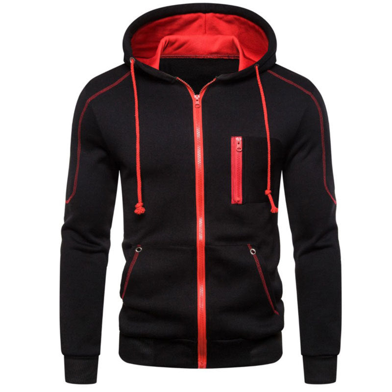 New Men's Sports Cardigan Hooded Sweater