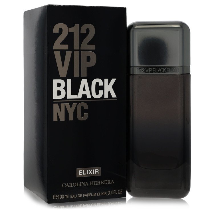 Carolina Herrera 212 VIP Black Elixir Eau de Parfum Spray 3.4 oz / 100 ml for Men