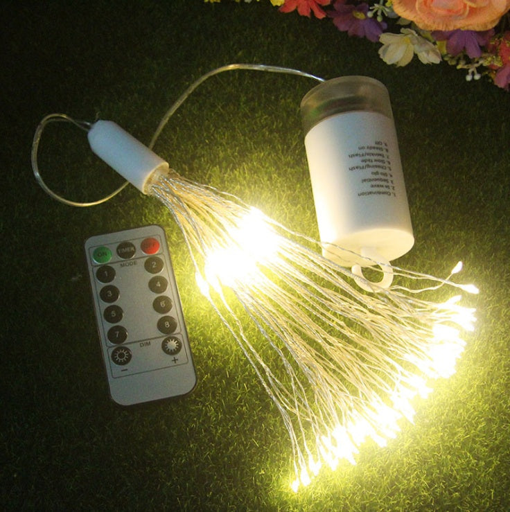 LED Fireworks Light String Lights Colorful New Year Garland Copper Wire String Fairy Light