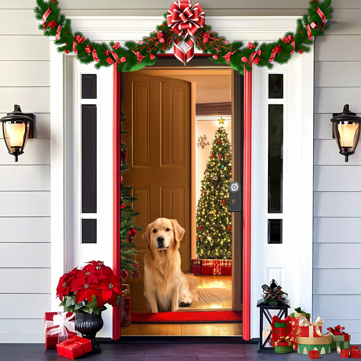 Christmas Curtain Decoration Hanging Cloth Background