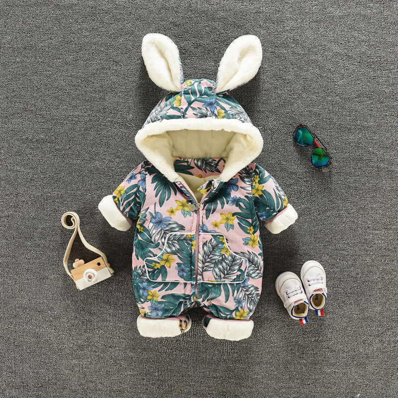 Winter Padded Quilted Baby Onesies