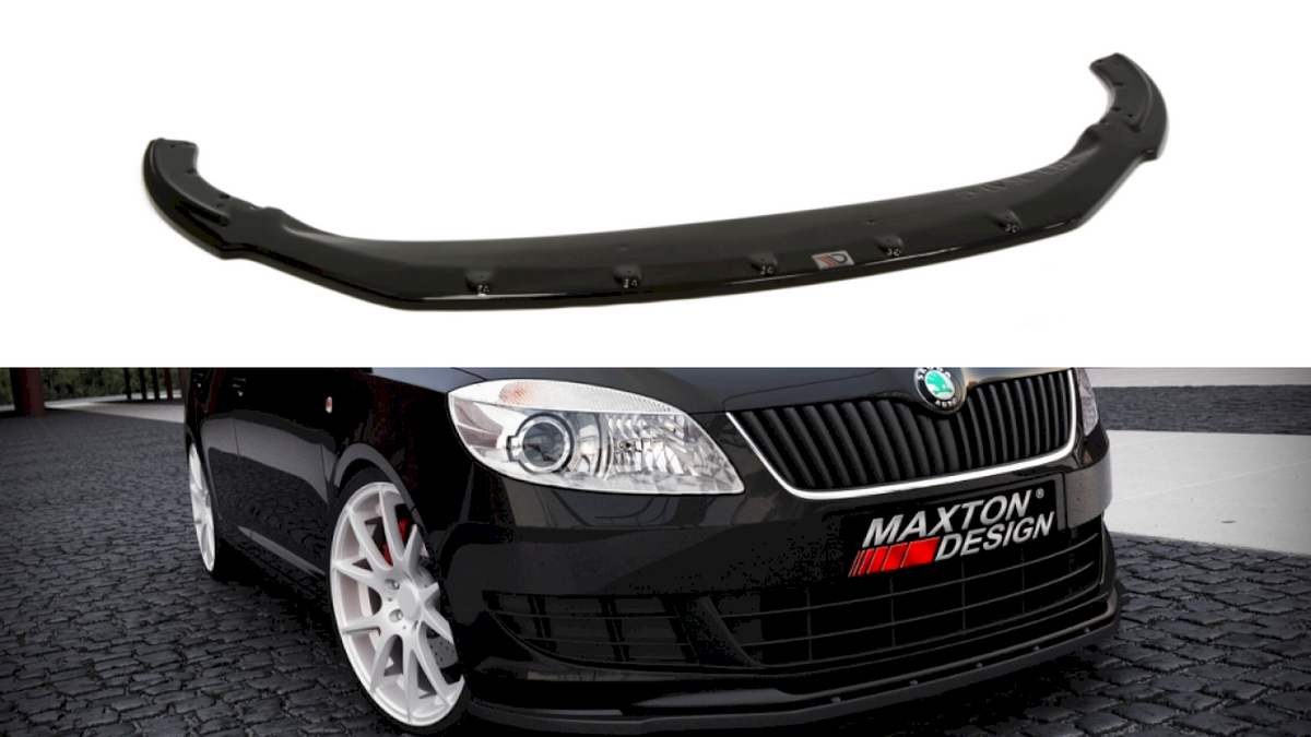 Maxton Design - Aftermarket  FRONT SPLITTER SKODA FABIA II FACELIF MODEL, STANDARD BUMPER