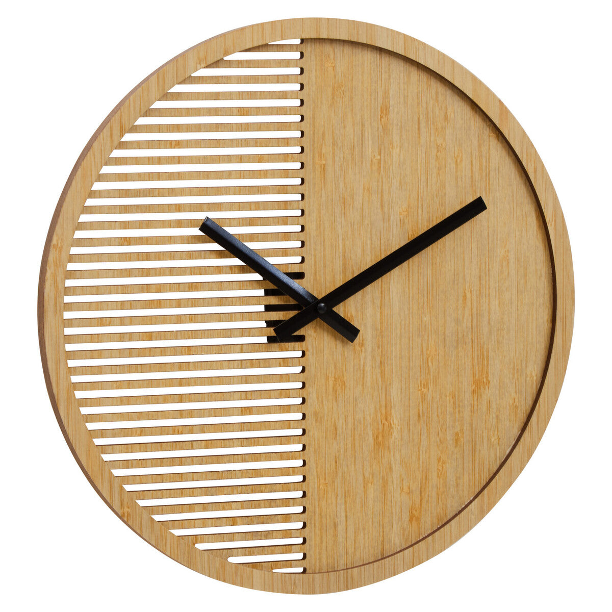 40cm Dia Small Wooden Effect Wall Clock | Vitus