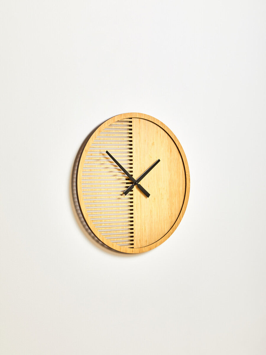 40cm Dia Small Wooden Effect Wall Clock | Vitus