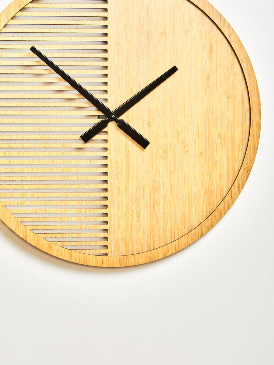 40cm Dia Small Wooden Effect Wall Clock | Vitus